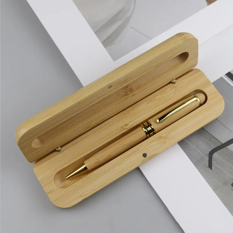 Best Wooden Gel Pen Gift Set with Handmade Roller ball Holder Box and Refills Business Ballpoint with Fancy Display