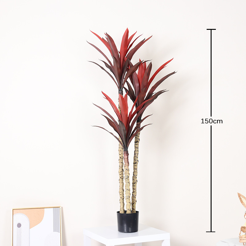 Sisal rouge à tige blanche - 150cm