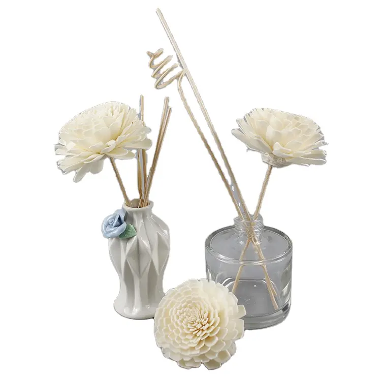 Vendita calda Decorativo Rattan Reed Bastoni Diffusore di Fragranza Sola Fiore di Legno