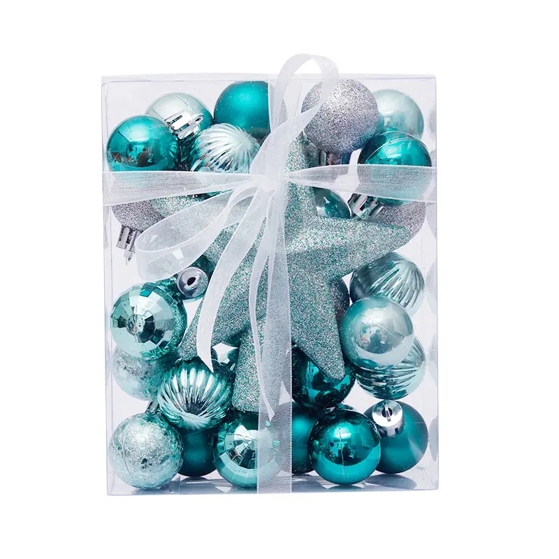 30 PCS Blue Christmas Balls Xmas Tree Christmas Tree Decorations Perfect Hanging Ball For Christmas Decoration Supplies