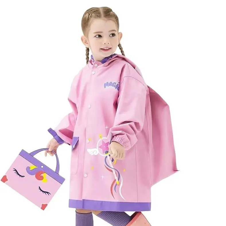 Impermeabile per bambini maniche con stampa impermeabile cappotto antipioggia Poncho impermeabile per bambini bambini