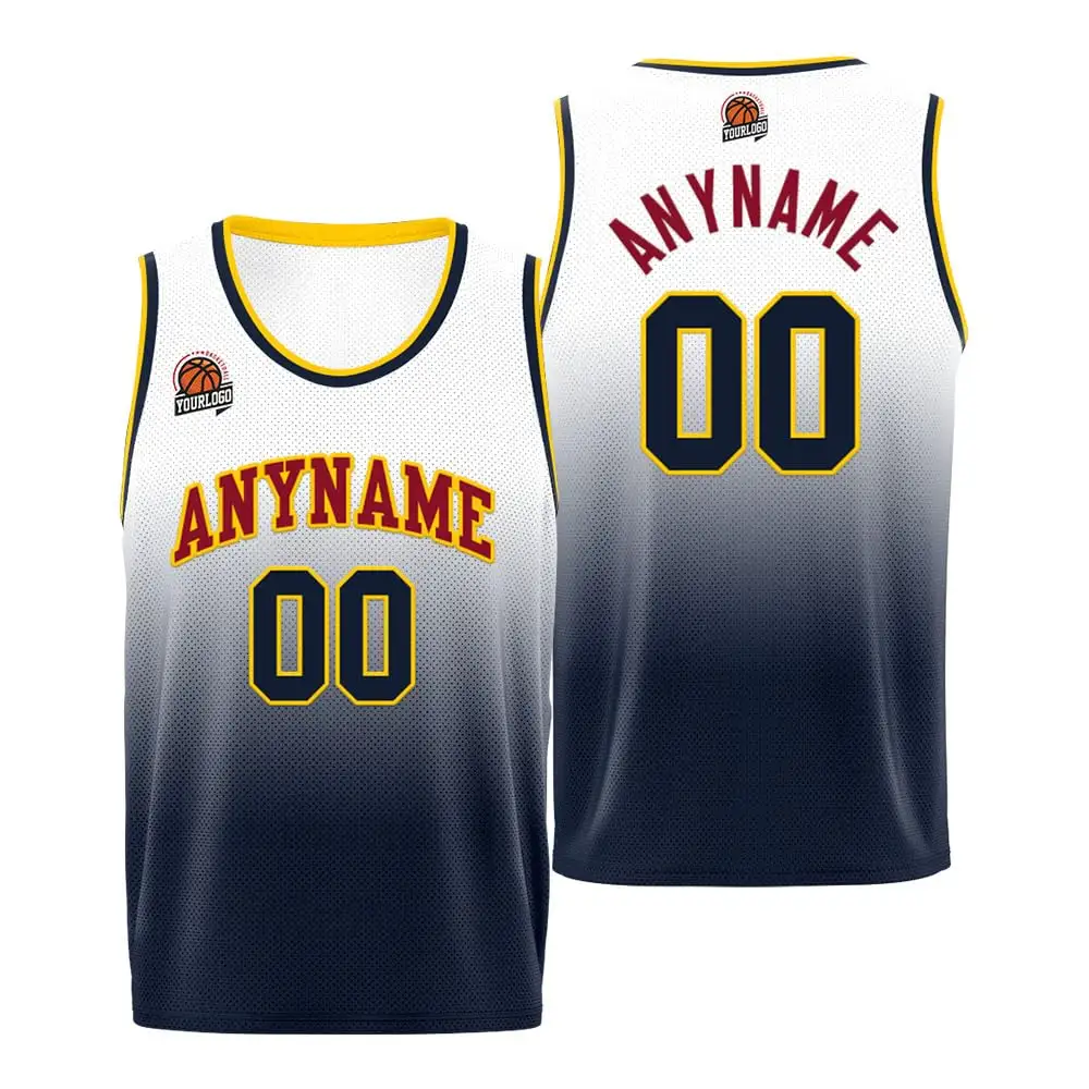 Camisa de basquete personalizada para homens, uniforme de basquete reversível, desgaste de basquete personalizado por sublimação para jovens
