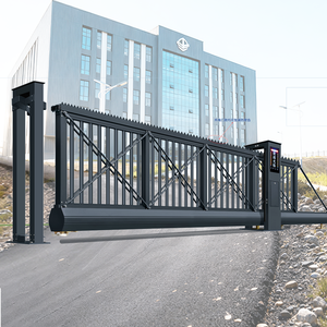 Hiện đại nhôm công nghiệp kim loại chính đường lái xe cổng tự động cửa trượt cantilever cổng lối vào có thể thu vào cửa - Product Image 1