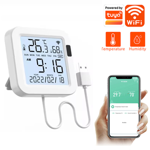 图雅智能Wifi温湿度传感器，带大屏幕和背光数字液晶温度计湿度计工作Alexa谷歌 - Product Image 2