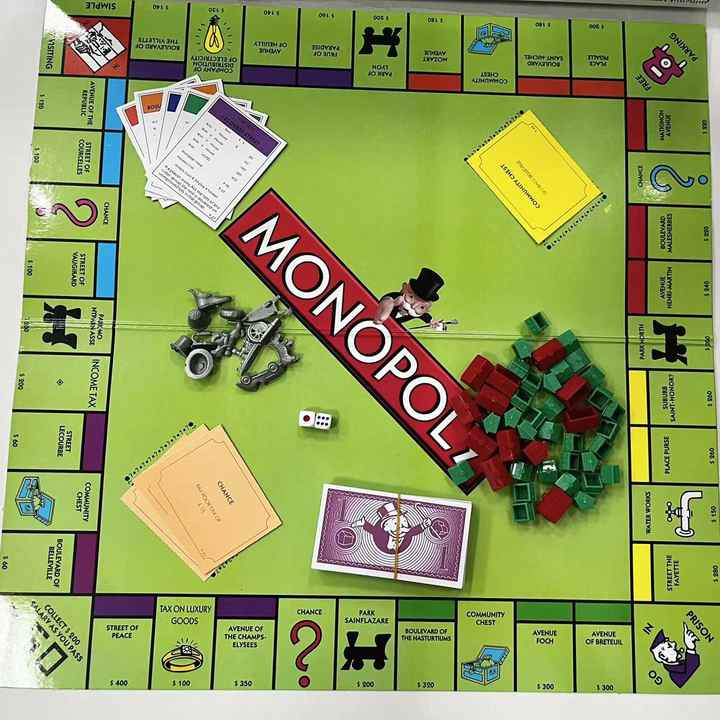 Custom Monopoly Board Game with Plastic Miniature Token Fun Supplier Product