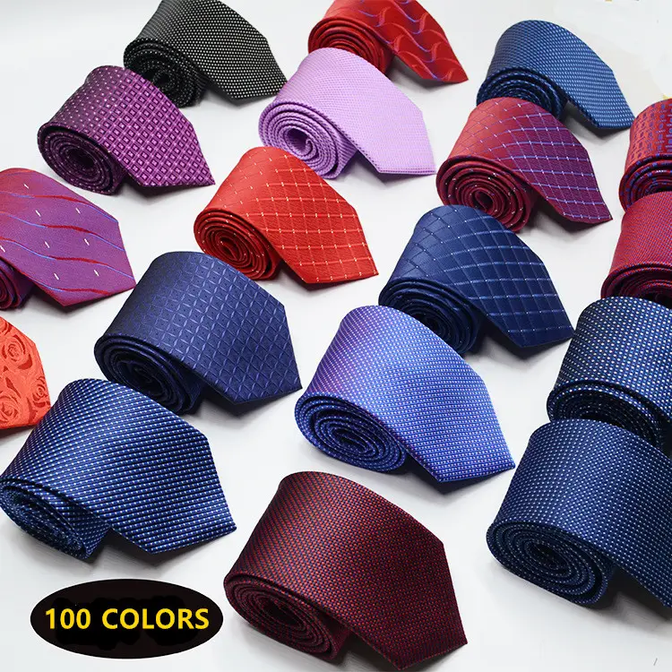 PLT02 toptan 100 farklı renkler ipek kravatlar erkekler için polyester ipek kravat ucuz fiyat stokta