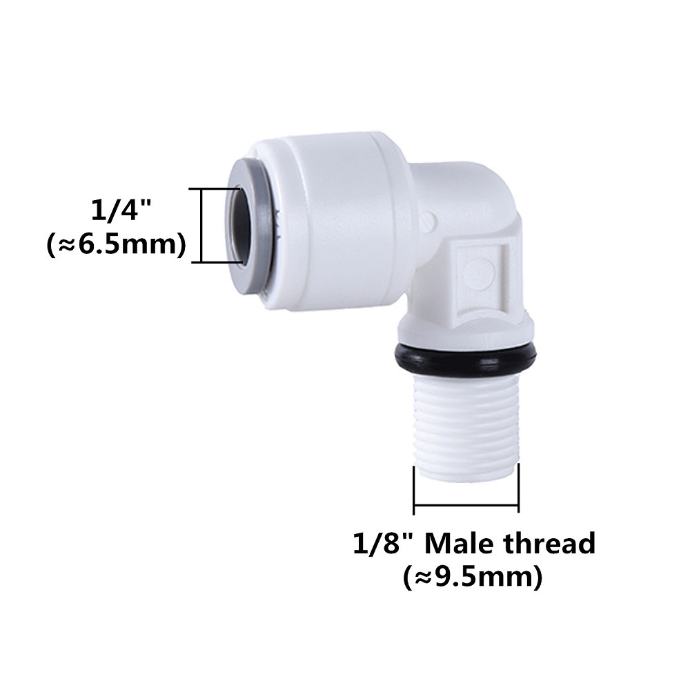 Filettatura maschio da 1/4" (6,35 mm) a 1/8"