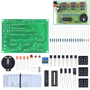 DIY <strong>Kits</strong> AT89C2051 Electronic Clock Digital Tube LED Display Suite Electronic Module Parts and Components DC 9V - 12V - Product Image 6
