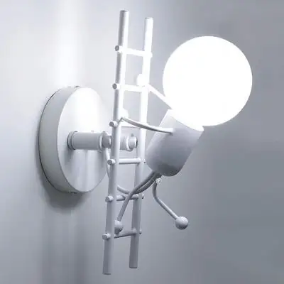 Lámparas LED de pared para niños, lámpara de lectura para dormitorio, iluminación de mesita de noche, Material de aluminio, 110-220V, ajustable a 360 grados