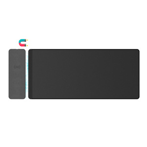 Sıcak hızlı 15W kauçuk büyük boy ayrılabilir kablosuz şarj sümen Mouse Pad ile telefon Android ve Apple için logo - Product Image 4
