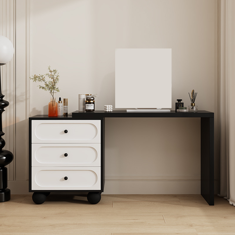 Mesa en forma de 60 gabinetes en blanco y negro 120 con tres bombas
