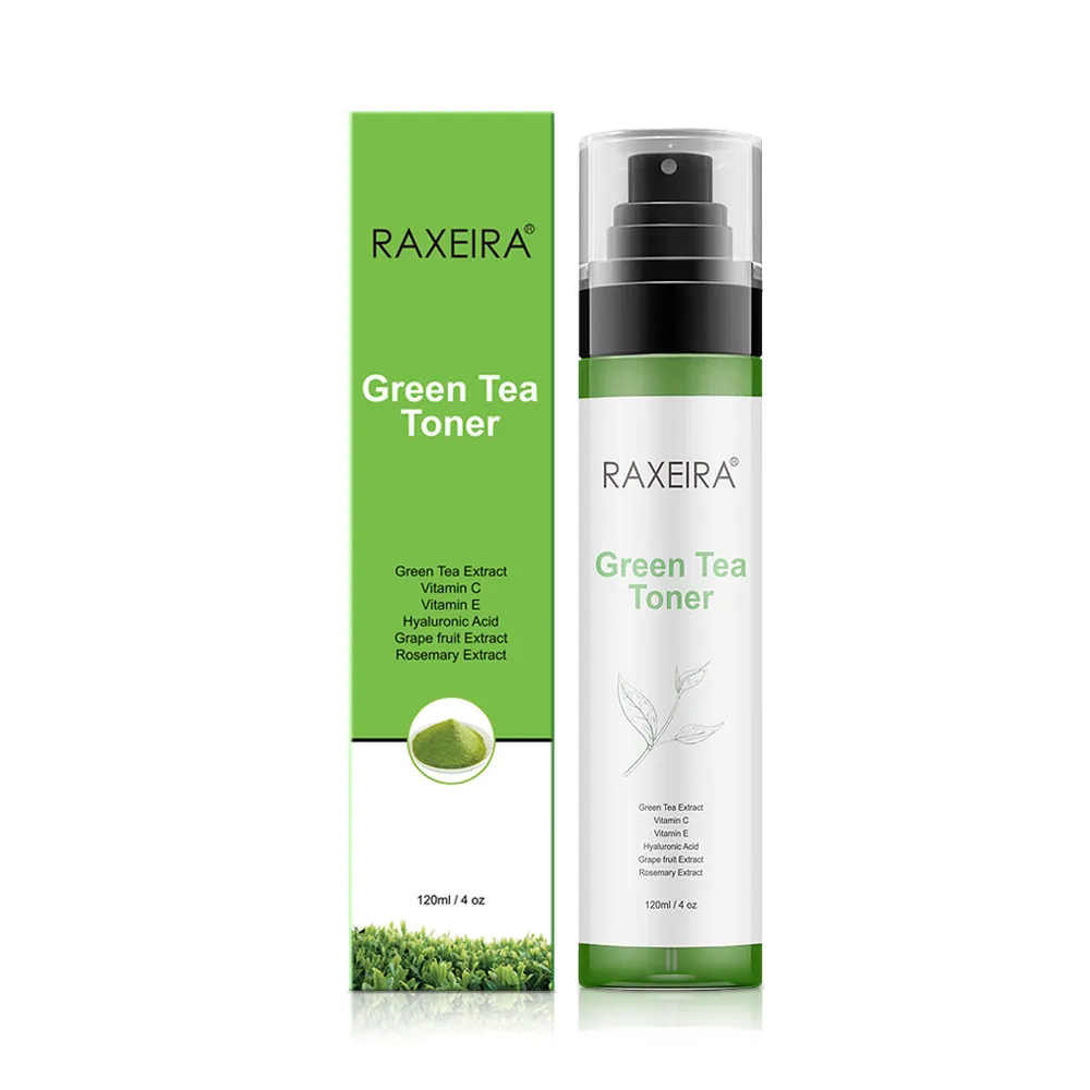 Vendita calda Private Label tè verde Toner Spray per la pelle naturale biologico idratante profondo rilassante tè verde Toner fresco
