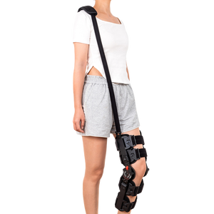 Verstelbare Orthopedische Kniebrace Scharnierende Stalen Ondersteuning Professionele Post-Op Revalidatie Pijnverlichting Semi-Open Ontwerp - Product Image 2