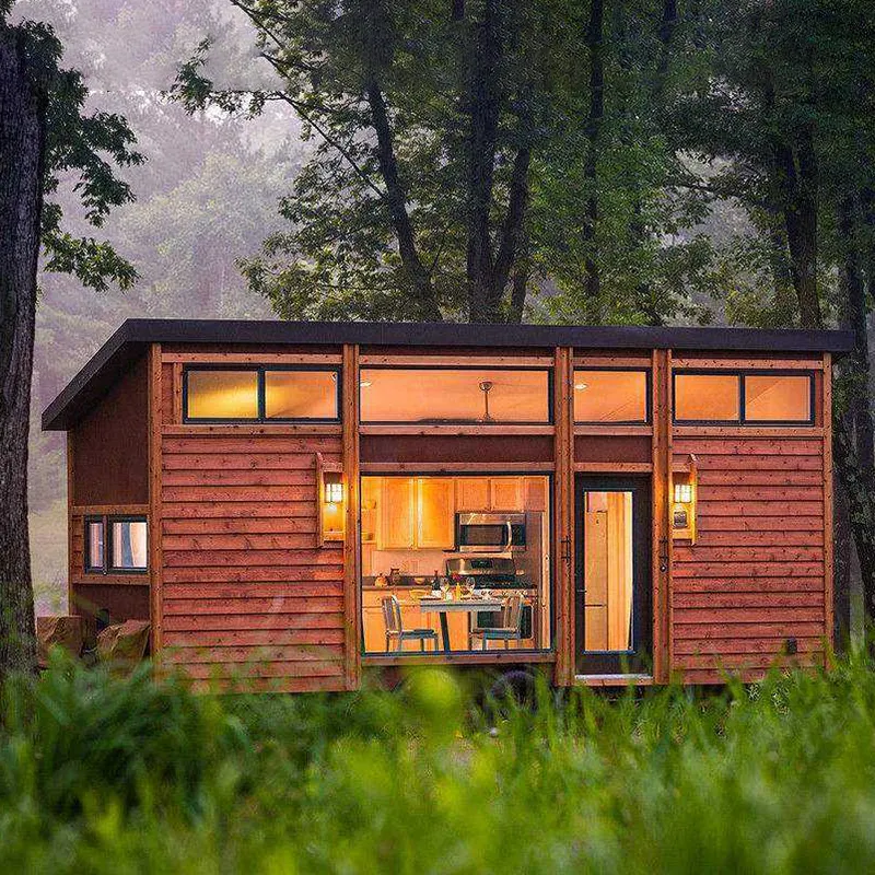 Casas de madera prefabricadas de alta calidad, para viajes familiares y lugares turísticos, para la producción de casas contenedor de cabaña