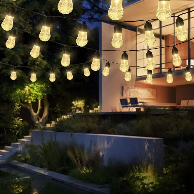 Luz superventas al aire libre jardín impermeable tungsteno colorido bombilla Cadena de luz enchufes colgantes luces de Patio