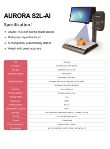 Rongta intelligente scala digitale AI Touch POS etichetta di pesatura indicatore LCD OIML certificata piattaforma di peso della cucina - Product Image 6