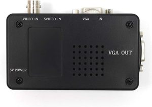 Convertidor de vídeo BNC a VGA, entrada de S-Video compuesto a PC, adaptador de salida VGA, caja de interruptor Digital para PC, cámara MACTV, DVD DVR