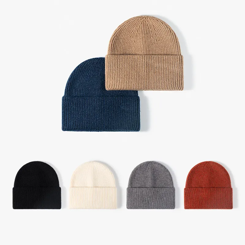 Vente en gros, bonnet d'hiver teint, chapeaux personnalisés, motif de tricot gratuit, bonnet en cachemire, Logo personnalisé, Benny unisexe