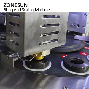ZONESUN ZS-GF800C Full Automatic Monoblock <strong>Small</strong> Powder Coffee Capsul <strong>K</strong> Cup Filling Sealing Machine - Product Image 5