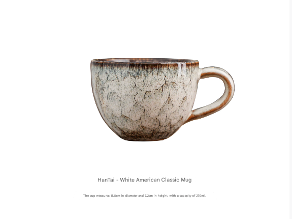 Tasse classique américaine blanche