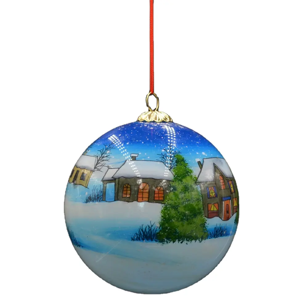 Adorno de cristal personalizado para pintura interior, para árbol de Navidad, decoración del hogar