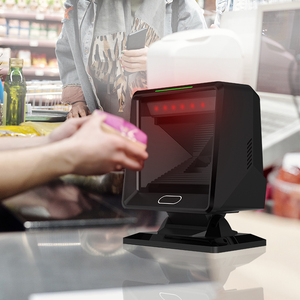 Lector de código QR 2D de alto rendimiento, plataforma de escaneo automático, escáner de código de barras de escritorio con cable USB CMOS