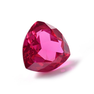 Roomy Gems Wholesale 3.5ct Certified 25mm Trillion Cut <strong>Ruby</strong> Red Lab Created <strong>Ruby</strong> Stone Price Per Carat <strong>Ruby</strong> - Product Image 2