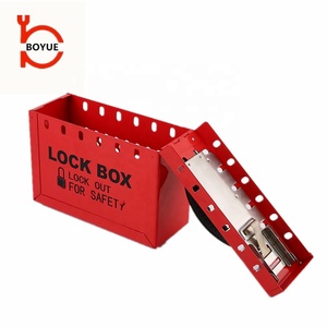 Güvenlik çelik elektrik tagout taşınabilir kilitleme kutusu kiti grup kilit kutusu ana tuşları ile - Product Image 3