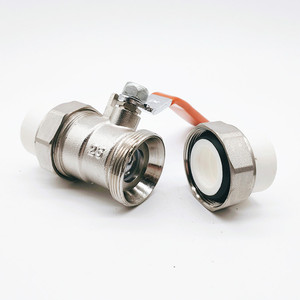 PPR40 nickel überzogene manuelle modulation hydraulische steuerung griff 2 weg inline dn32 doppel wahre union messing kugel ventil für wasser