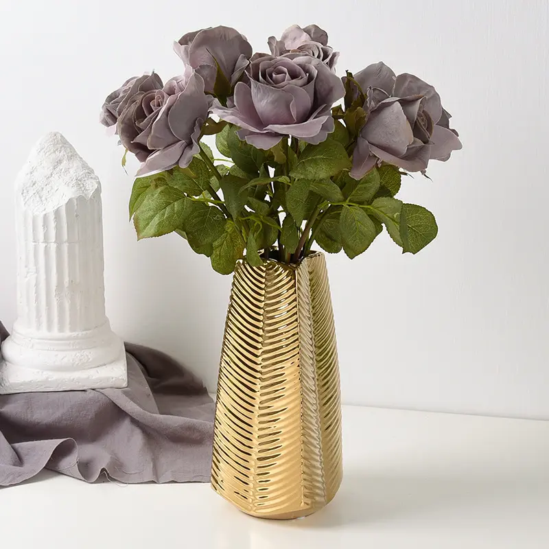 EW-jarrones de flores de porcelana de cerámica, jarrones modernos de lujo para decoración del hogar