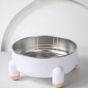 Novo produto 2024 pet food <span class=keywords><strong>dog</strong></span> feeder com aço inoxidável tigela de plástico pet alimentação tigela única tigela pet deluxe aço inoxidável - Product Image 6