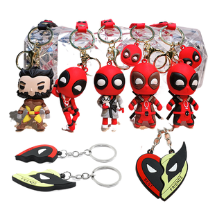 2024 phim Deadpool Búp Bê Móc Khóa Mặt dây chuyền xe treo chuỗi trường Túi Silicone Móc chìa khóa quà tặng người nhện - Product Image 1