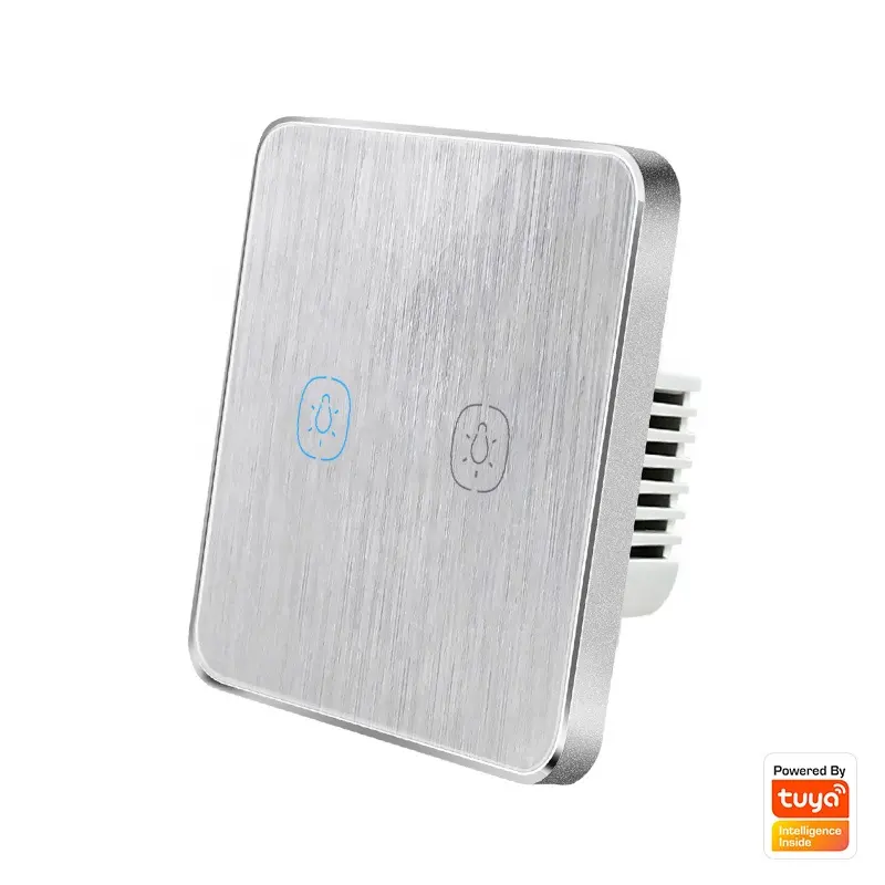 Alexa tuya ZigBee 3.0 chuyển đổi tùy chỉnh tường chuyển đổi tấm cảm ứng không có trung tính 2 băng đảng tuya công tắc đèn