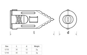 Factory Price Drywall Anchor <strong>Fixing</strong> Anchor Expansion Anchor Hammer in Plasterboard <strong>Fixing</strong> - Product Image 6