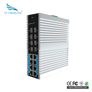 Conmutador de red industrial de 16 puertos directo de fábrica con 8 interfaces de fibra SFP Receptor óptico usado para el tipo de gestión al aire libre - Product Image 2