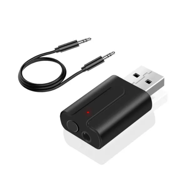 T10 Aux Audio Adapter RCA Wireless 2 In 1 Fm Transmitter Usb Car Bluetooth Receiver For Music Handsfree Calling