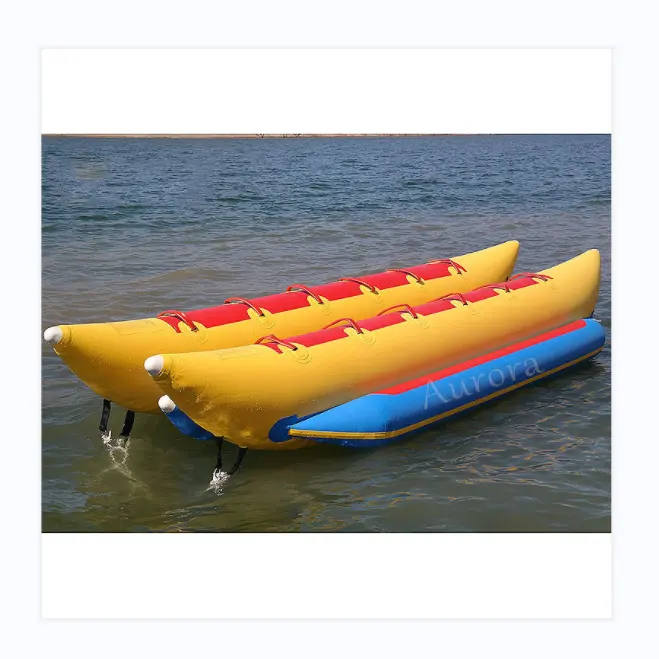 गर्म बिक्री Inflatable केले नाव पानी के खेल खेल अनुकूलन Towable गति नाव Inflatable केले नाव