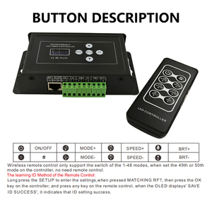 New DC 9V DMX512 <strong>Controller</strong> With LCD Screen <strong>Output</strong> DMX512/1990 Signal 170 Pixels XLR-3 RJ45 Terminal RF Wireless <strong>Remote</strong> Control - Product Image 4