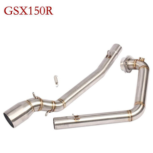 Yüksek performanslı egzoz borusu motosiklet egzoz kaçış sistemi GSXS150 için modifiye ön orta bağlantı borusu kayma - Product Image 6