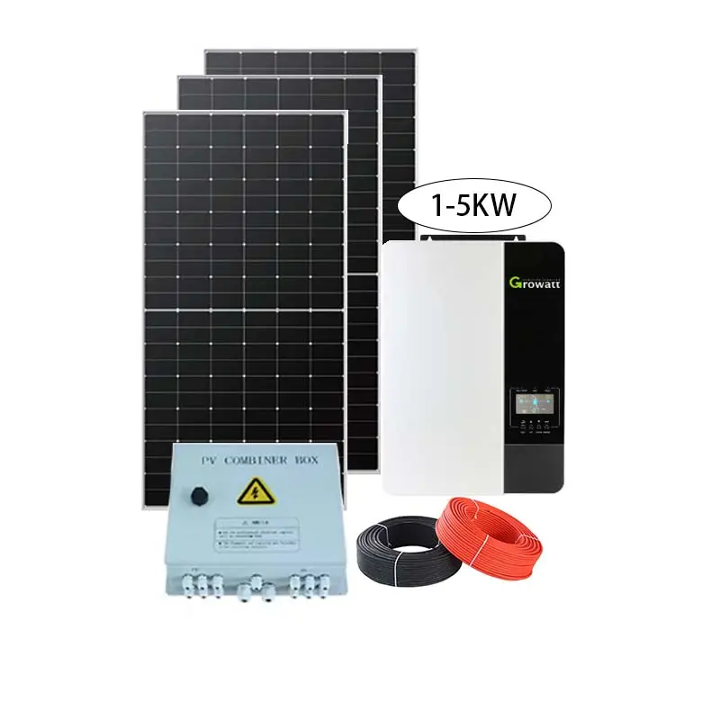 Harga grosir Kit sistem daya surya penuh 3Kw 4kW 5kW 8KW 10KW Set lengkap sistem energi surya hibrida untuk rumah Off Grid