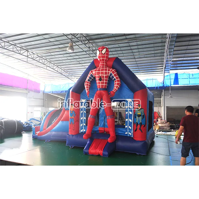 Castillo saltador de Spiderman para niños, castillo hinchable de dinosaurio para saltar, para interiores
