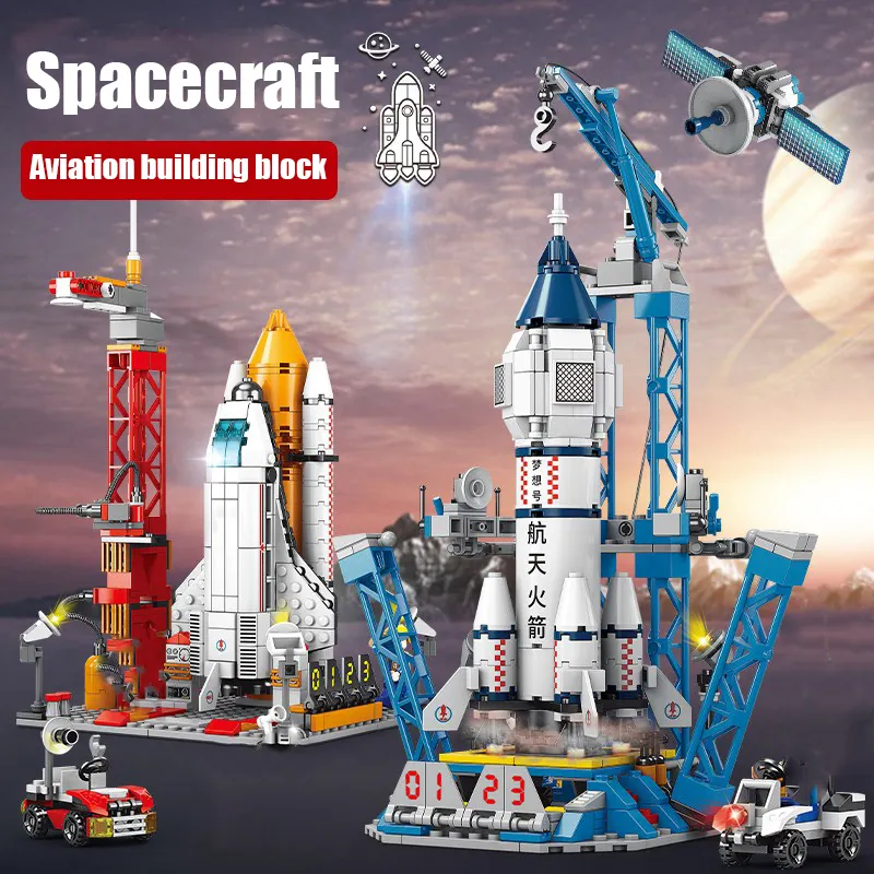 Venda quente Educacional Aerospace Shuttle Rocket DIY Construção Spacecraft Navio Modelo DIY Tijolo Brinquedos Building Blocks Sets