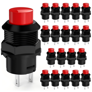 SPST Latching Type Push Button <strong>Switch</strong> AC 250V/<strong>1.5A</strong> 125V/3A Red Cap Metal Electronic Structure IP65 Level Off/ON - Product Image 6