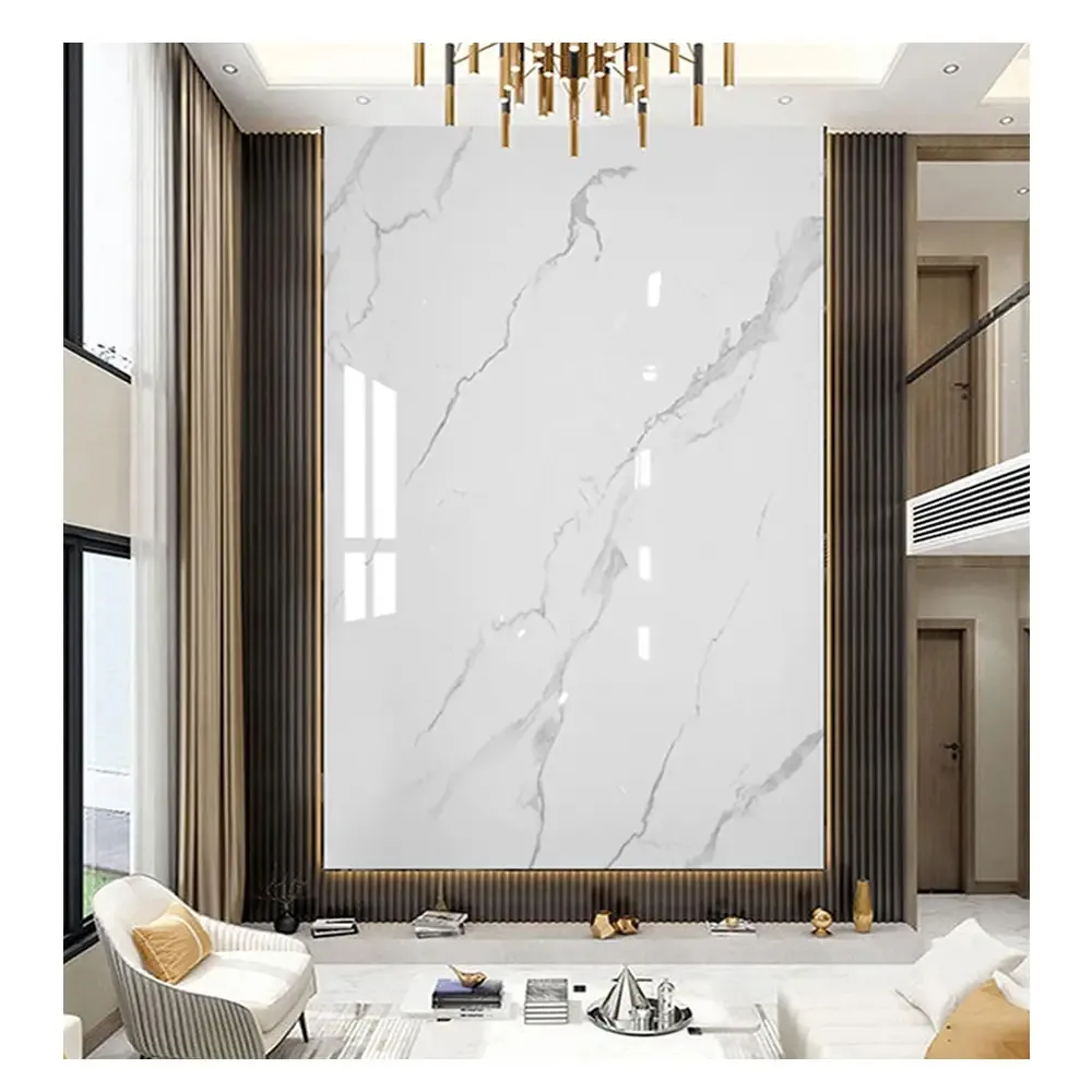 Pannello di parete impermeabile in marmo PVC decorazione interna marmo TV sfondo pannello di parete fabbrica