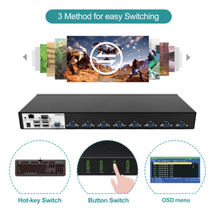 IP <strong>KVM</strong> <strong>Switch</strong> 8 Port VGA, MT-VIKI 8x1 USB VGA <strong>KVM</strong> Console Over IP Access + 8 USB VGA Cables