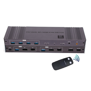 Justlink HDMI2.1 2x2 <strong>Dual</strong> DP <strong>HDMI</strong> KVM Switch 8K 60Hz <strong>Dual</strong> Monitor USB3.0 Switcher for 2 Computers Audio Video Accessories
