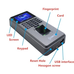 TCP/IP 125Khz RFID Controller di accesso per impronte digitali riconoscimento della carta d'identità visione notturna Reset tempo presenza ufficio porta elettrica - Product Image 6