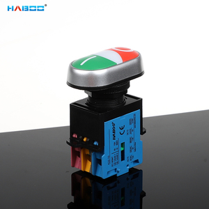 Double Push 22mm Double Button Zwei-Positionen-Reset-Schalter mit LED Egg Push 12 V24V220V AC EIN/AUS START STOP 1 NO 1NC