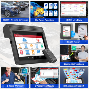 X431 Pro V5.0OBD2車両診断ツールを起動すべてのシステムECUコーディングキープログラミング37自動車用スキャナーツールをリセット - Product Image 3