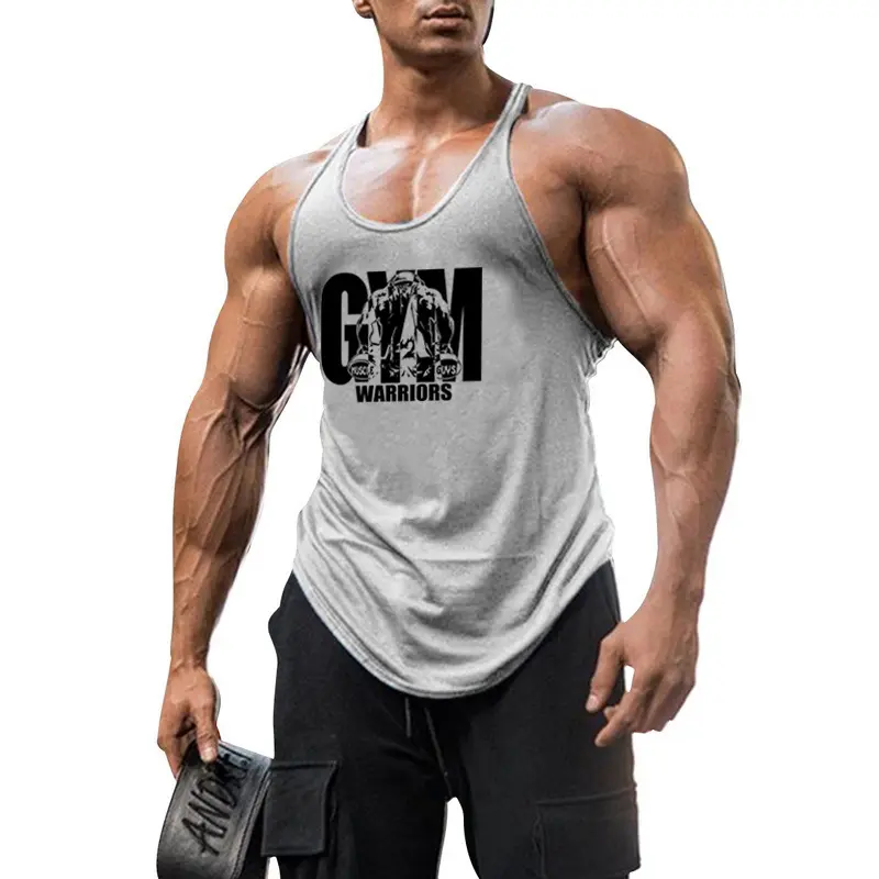 Canotta da palestra Stringer canotta da uomo in cotone abbigliamento Bodybuilding camicia senza maniche gilet Fitness canottiere muscolari canotta da allenamento